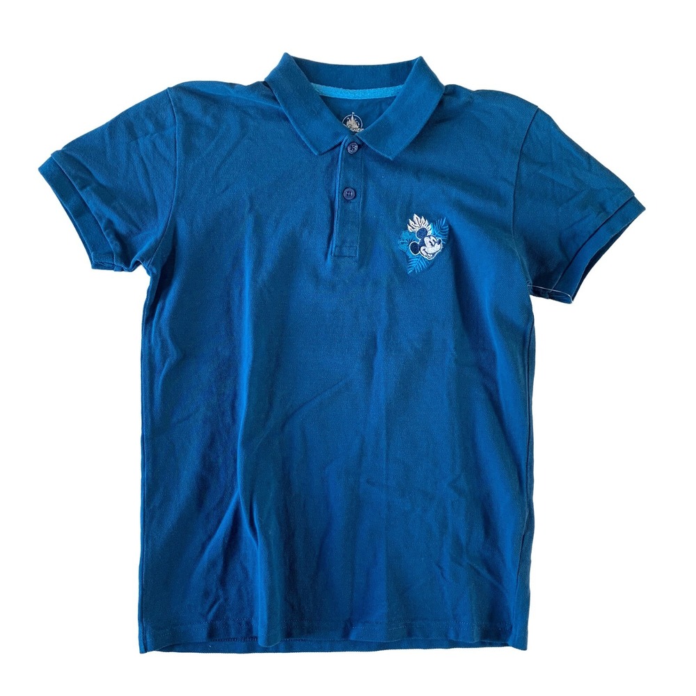 Disney Hawaii Mickey Mouse Aloha Pique Polo‎ Shirt Youth Sz 11/12